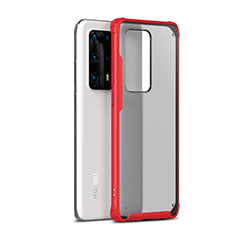 Funda Bumper Silicona y Plastico Mate Carcasa R01 para Huawei P40 Pro+ Plus Rojo
