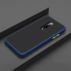 Funda Bumper Silicona y Plastico Mate Carcasa R01 para OnePlus 7T Pro Azul