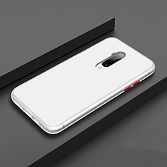 Funda Bumper Silicona y Plastico Mate Carcasa R01 para OnePlus 7T Pro Blanco