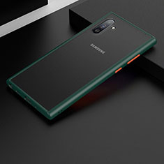 Funda Bumper Silicona y Plastico Mate Carcasa R01 para Samsung Galaxy Note 10 5G Verde