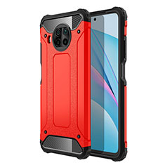 Funda Bumper Silicona y Plastico Mate Carcasa R01 para Xiaomi Mi 10T Lite 5G Rojo