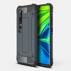 Funda Bumper Silicona y Plastico Mate Carcasa R01 para Xiaomi Mi Note 10 Azul