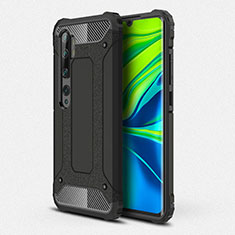 Funda Bumper Silicona y Plastico Mate Carcasa R01 para Xiaomi Mi Note 10 Negro