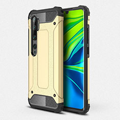 Funda Bumper Silicona y Plastico Mate Carcasa R01 para Xiaomi Mi Note 10 Oro