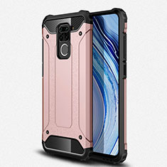 Funda Bumper Silicona y Plastico Mate Carcasa R01 para Xiaomi Redmi Note 9 Oro Rosa