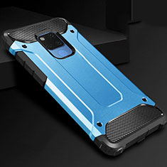 Funda Bumper Silicona y Plastico Mate Carcasa R02 para Huawei Mate 20 X 5G Azul Cielo
