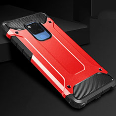 Funda Bumper Silicona y Plastico Mate Carcasa R02 para Huawei Mate 20 X 5G Rojo