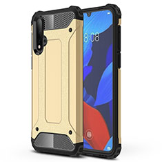 Funda Bumper Silicona y Plastico Mate Carcasa R02 para Huawei Nova 5 Oro