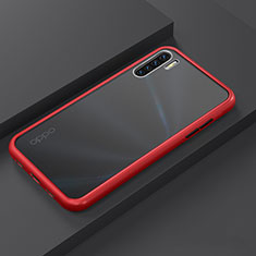 Funda Bumper Silicona y Plastico Mate Carcasa R03 para Oppo Find X2 Lite Rojo