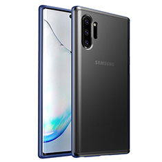Funda Bumper Silicona y Plastico Mate Carcasa R03 para Samsung Galaxy Note 10 Plus 5G Azul