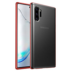 Funda Bumper Silicona y Plastico Mate Carcasa R03 para Samsung Galaxy Note 10 Plus 5G Rojo