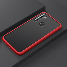 Funda Bumper Silicona y Plastico Mate Carcasa R03 para Xiaomi Redmi Note 8 (2021) Rojo