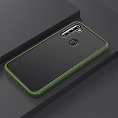 Funda Bumper Silicona y Plastico Mate Carcasa R03 para Xiaomi Redmi Note 8 (2021) Verde