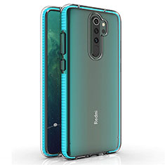 Funda Bumper Silicona y Plastico Mate Carcasa R03 para Xiaomi Redmi Note 8 Pro Cian