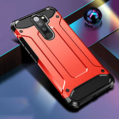 Funda Bumper Silicona y Plastico Mate Carcasa R04 para Xiaomi Redmi Note 8 Pro Rojo