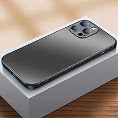 Funda Bumper Silicona y Plastico Mate Carcasa U01 para Apple iPhone 14 Pro Max Negro