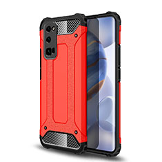 Funda Bumper Silicona y Plastico Mate Carcasa U01 para Huawei Honor 30 Pro Rojo
