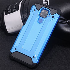 Funda Bumper Silicona y Plastico Mate Carcasa U01 para Huawei Nova 5i Pro Azul Cielo