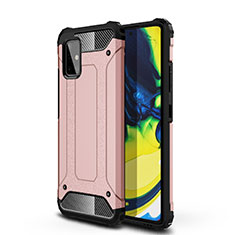 Funda Bumper Silicona y Plastico Mate Carcasa U01 para Samsung Galaxy A71 4G A715 Oro Rosa