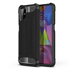 Funda Bumper Silicona y Plastico Mate Carcasa U01 para Samsung Galaxy M51 Negro