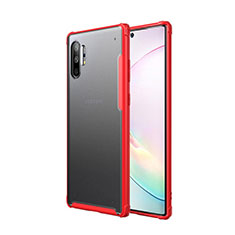 Funda Bumper Silicona y Plastico Mate Carcasa U01 para Samsung Galaxy Note 10 Plus Rojo