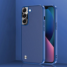 Funda Bumper Silicona y Plastico Mate Carcasa U01 para Samsung Galaxy S22 5G Azul