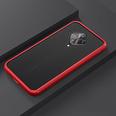 Funda Bumper Silicona y Plastico Mate Carcasa U01 para Vivo S1 Pro Rojo