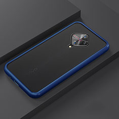 Funda Bumper Silicona y Plastico Mate Carcasa U01 para Vivo X50 Lite Azul
