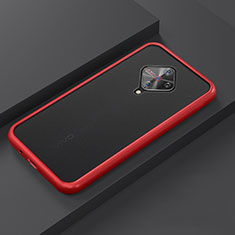 Funda Bumper Silicona y Plastico Mate Carcasa U01 para Vivo X50 Lite Rojo