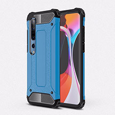 Funda Bumper Silicona y Plastico Mate Carcasa U01 para Xiaomi Mi 10 Azul Cielo