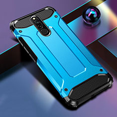 Funda Bumper Silicona y Plastico Mate Carcasa U01 para Xiaomi Redmi 8 Azul