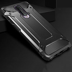 Funda Bumper Silicona y Plastico Mate Carcasa U01 para Xiaomi Redmi K30 4G Negro