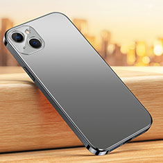 Funda Bumper Silicona y Plastico Mate Carcasa U02 para Apple iPhone 13 Mini Negro