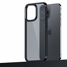 Funda Bumper Silicona y Plastico Mate Carcasa U04 para Apple iPhone 13 Pro Negro