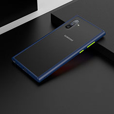 Funda Bumper Silicona y Plastico Mate Carcasa U04 para Samsung Galaxy Note 10 5G Azul