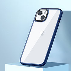 Funda Bumper Silicona y Plastico Mate Carcasa U05 para Apple iPhone 13 Azul