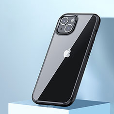 Funda Bumper Silicona y Plastico Mate Carcasa U05 para Apple iPhone 15 Plus Negro