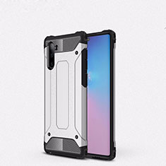 Funda Bumper Silicona y Plastico Mate Carcasa U05 para Samsung Galaxy Note 10 5G Blanco