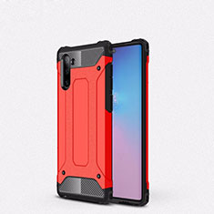 Funda Bumper Silicona y Plastico Mate Carcasa U05 para Samsung Galaxy Note 10 5G Rojo