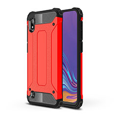 Funda Bumper Silicona y Plastico Mate Carcasa WL1 para Samsung Galaxy A10 Rojo