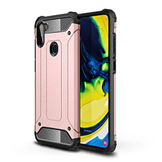 Funda Bumper Silicona y Plastico Mate Carcasa WL1 para Samsung Galaxy A11 Oro Rosa