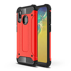 Funda Bumper Silicona y Plastico Mate Carcasa WL1 para Samsung Galaxy A20e Rojo