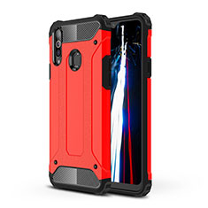 Funda Bumper Silicona y Plastico Mate Carcasa WL1 para Samsung Galaxy A20s Rojo