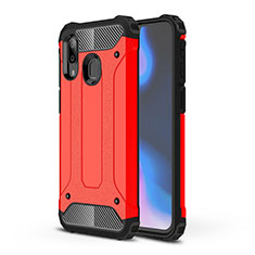 Funda Bumper Silicona y Plastico Mate Carcasa WL1 para Samsung Galaxy A40 Rojo