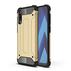 Funda Bumper Silicona y Plastico Mate Carcasa WL1 para Samsung Galaxy A70 Oro