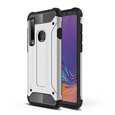 Funda Bumper Silicona y Plastico Mate Carcasa WL1 para Samsung Galaxy A9 (2018) A920 Plata