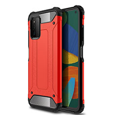 Funda Bumper Silicona y Plastico Mate Carcasa WL1 para Samsung Galaxy F52 5G Rojo