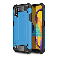 Funda Bumper Silicona y Plastico Mate Carcasa WL1 para Samsung Galaxy M01 Azul