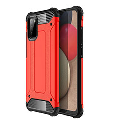 Funda Bumper Silicona y Plastico Mate Carcasa WL1 para Samsung Galaxy M02s Rojo
