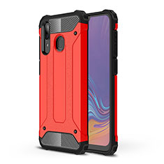 Funda Bumper Silicona y Plastico Mate Carcasa WL1 para Samsung Galaxy M10S Rojo